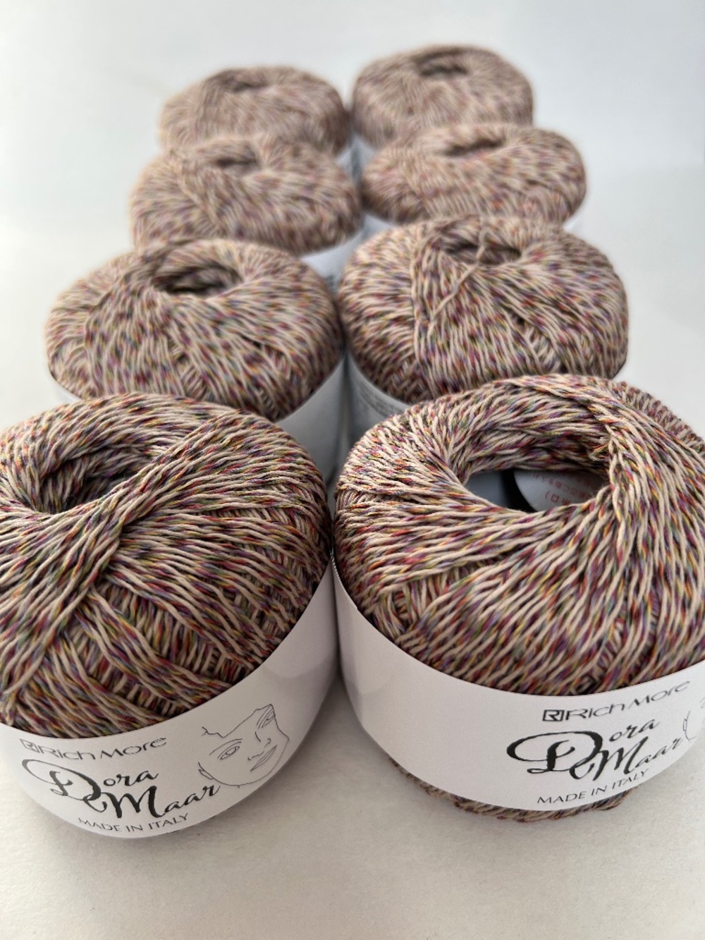 Lot 8 Dora Maar Made in Italy 100% Cotton Multi Coloured 30 g each Rich More